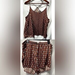 Joyspun Woman’s Sleep Top & Shorts, Pajama Top & Bottoms Set